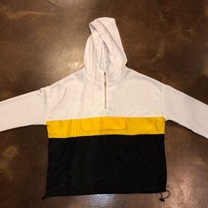 White/Black/Yellow Windbreaker